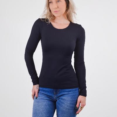 Foto do produto Blusa Deliz Preto F277052026 Manga Longa Termica Preto