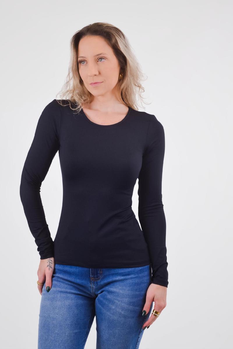 Foto do produto  Blusa Deliz Preto F277052026 Manga Longa Termica Preto
