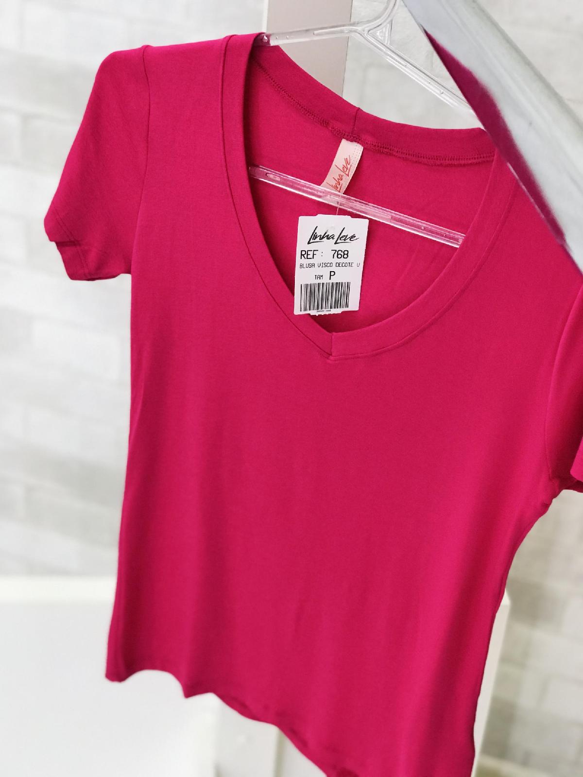 Foto do produto Blusa Linha Leve Preto L768 Basica Pink