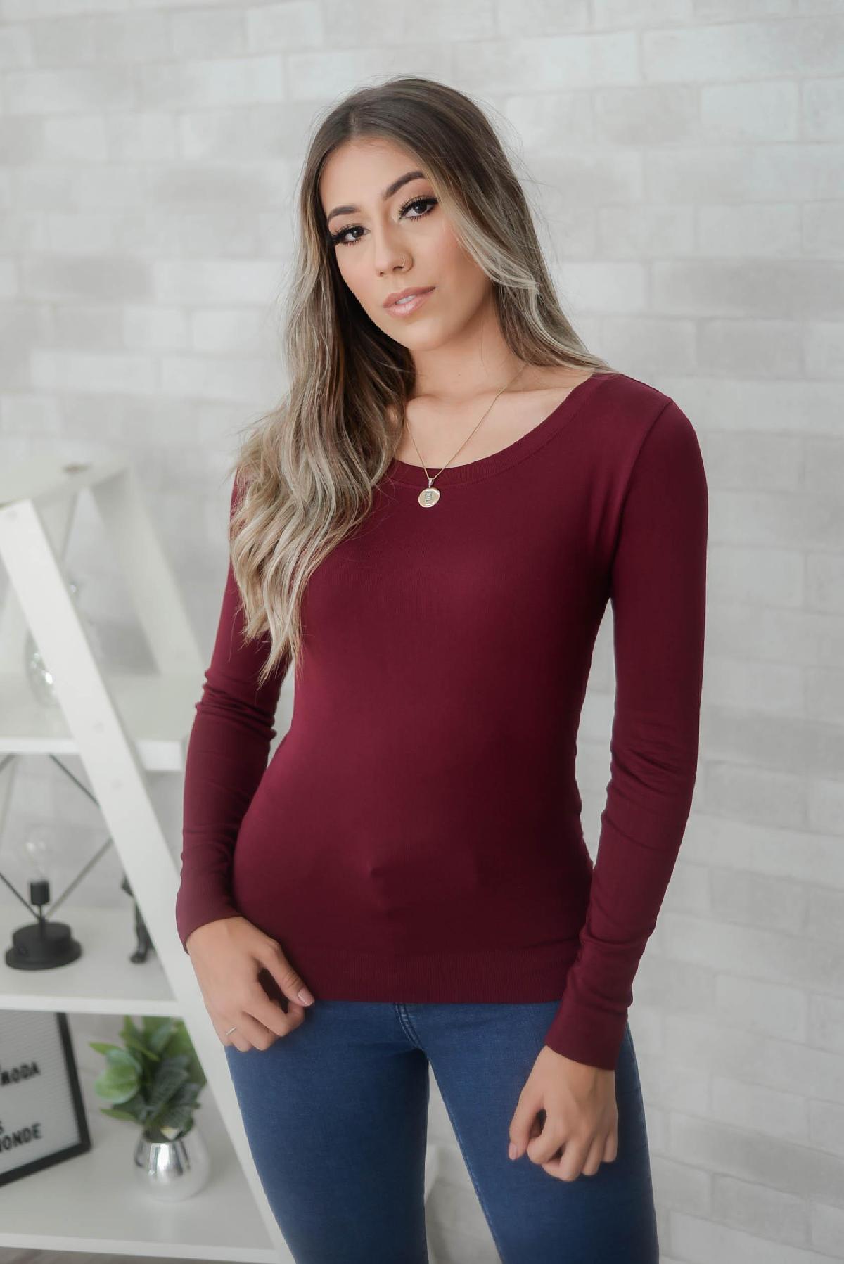 Foto do produto Blusa Miose Bordo