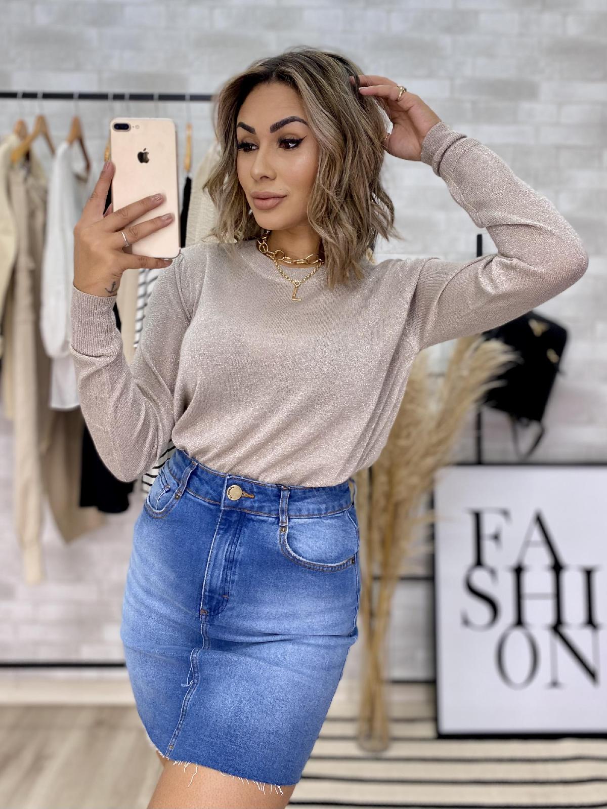 Foto do produto Blusa Rovitex Dourada