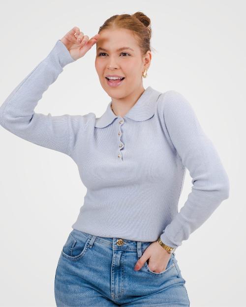 Foto do produto  Blusa Yunee   Azul Bebe