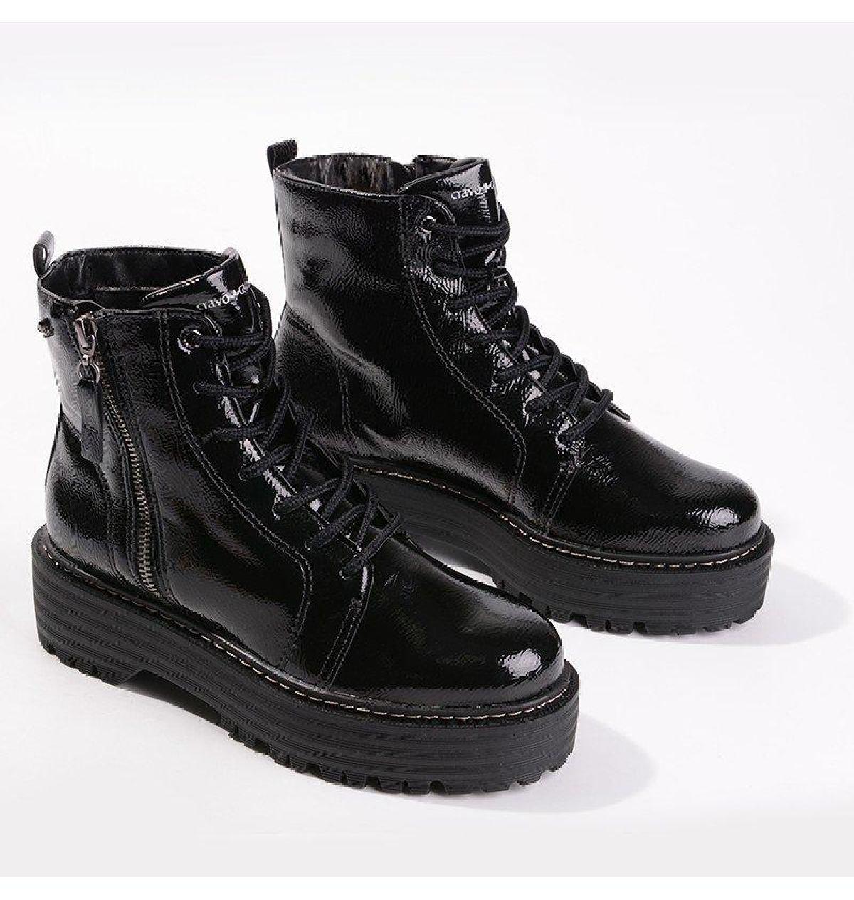 Foto do produto Bota Coturno Cravo E Canela Preto