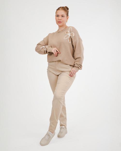 Foto do produto  Calça Fem Deliz Bege Bege