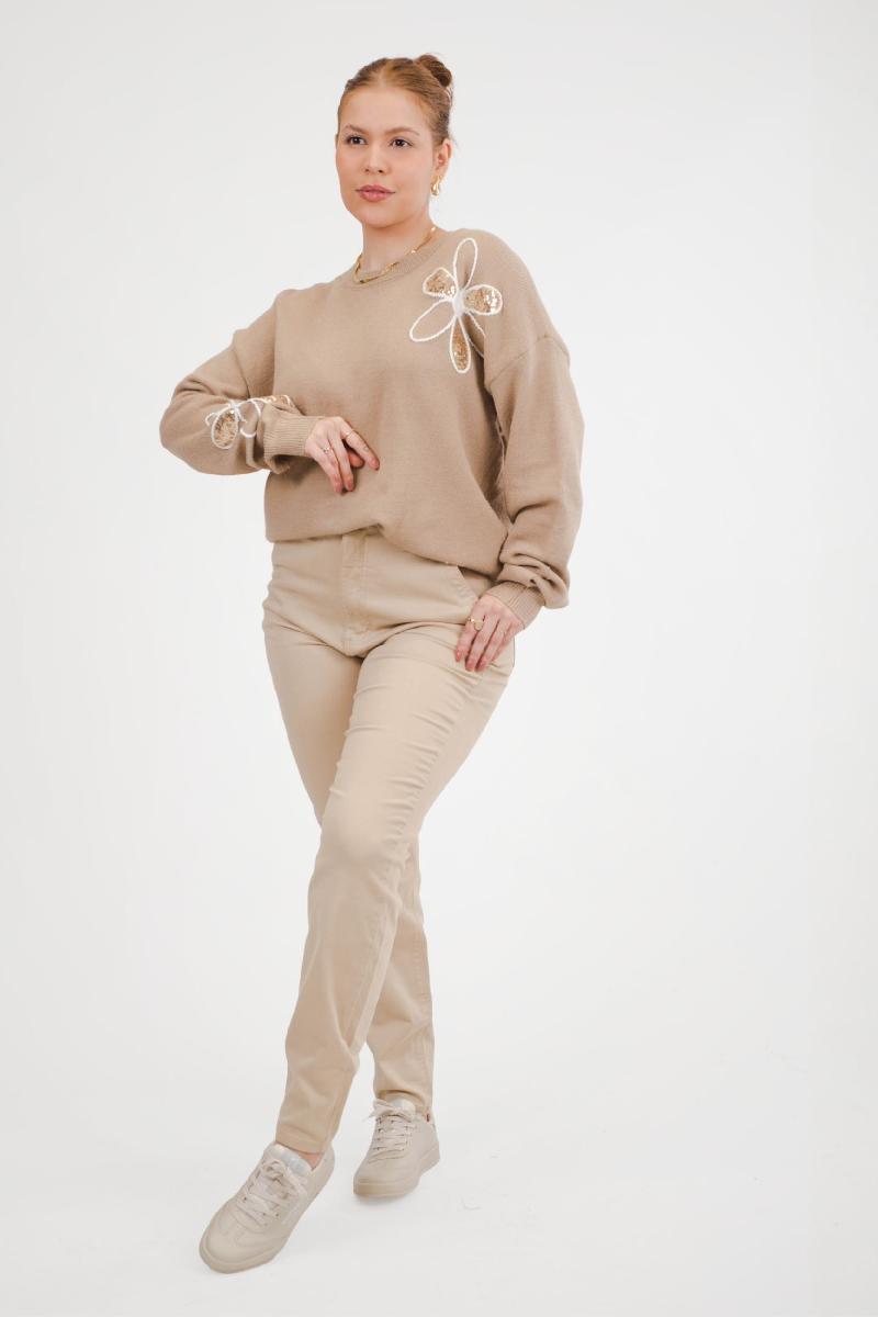 Foto do produto  Calça Fem Deliz Bege Bege