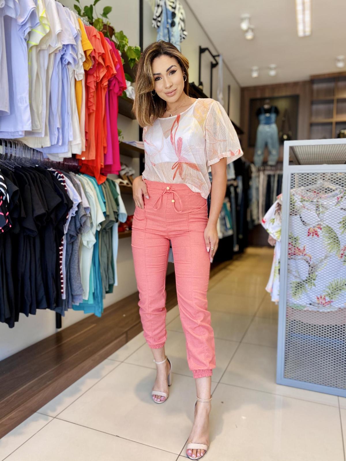 Foto do produto Calça Fem. Deliz Coral