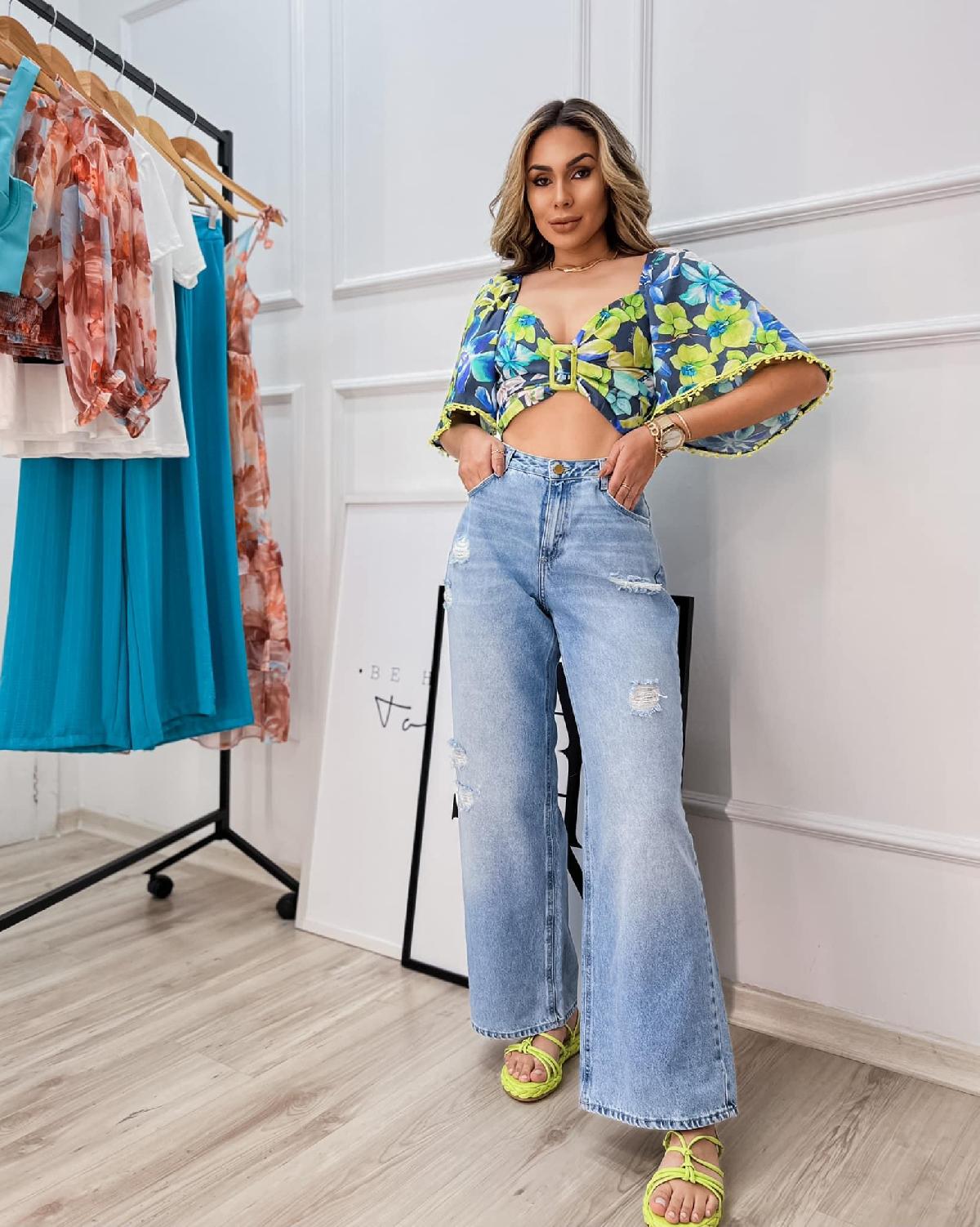 Foto do produto Calça Fem. Deliz Jeans Claro