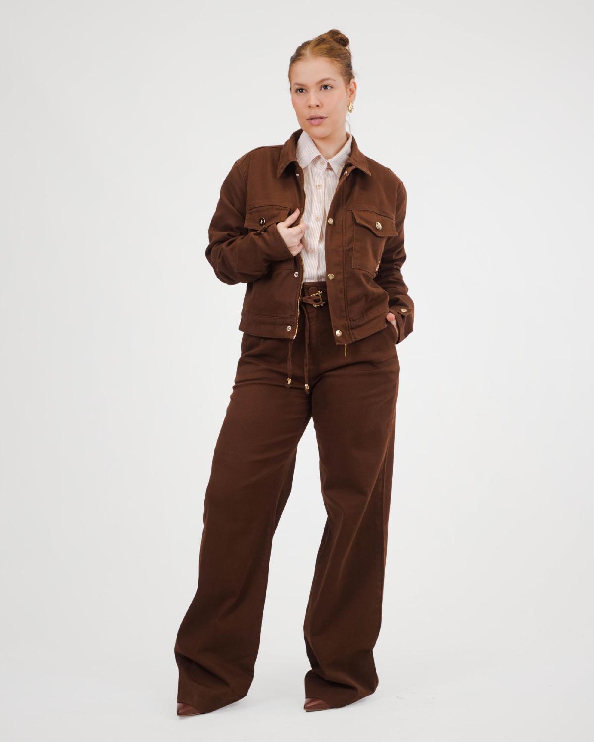 Foto do produto Calça Fem Deliz Marrom Marrom