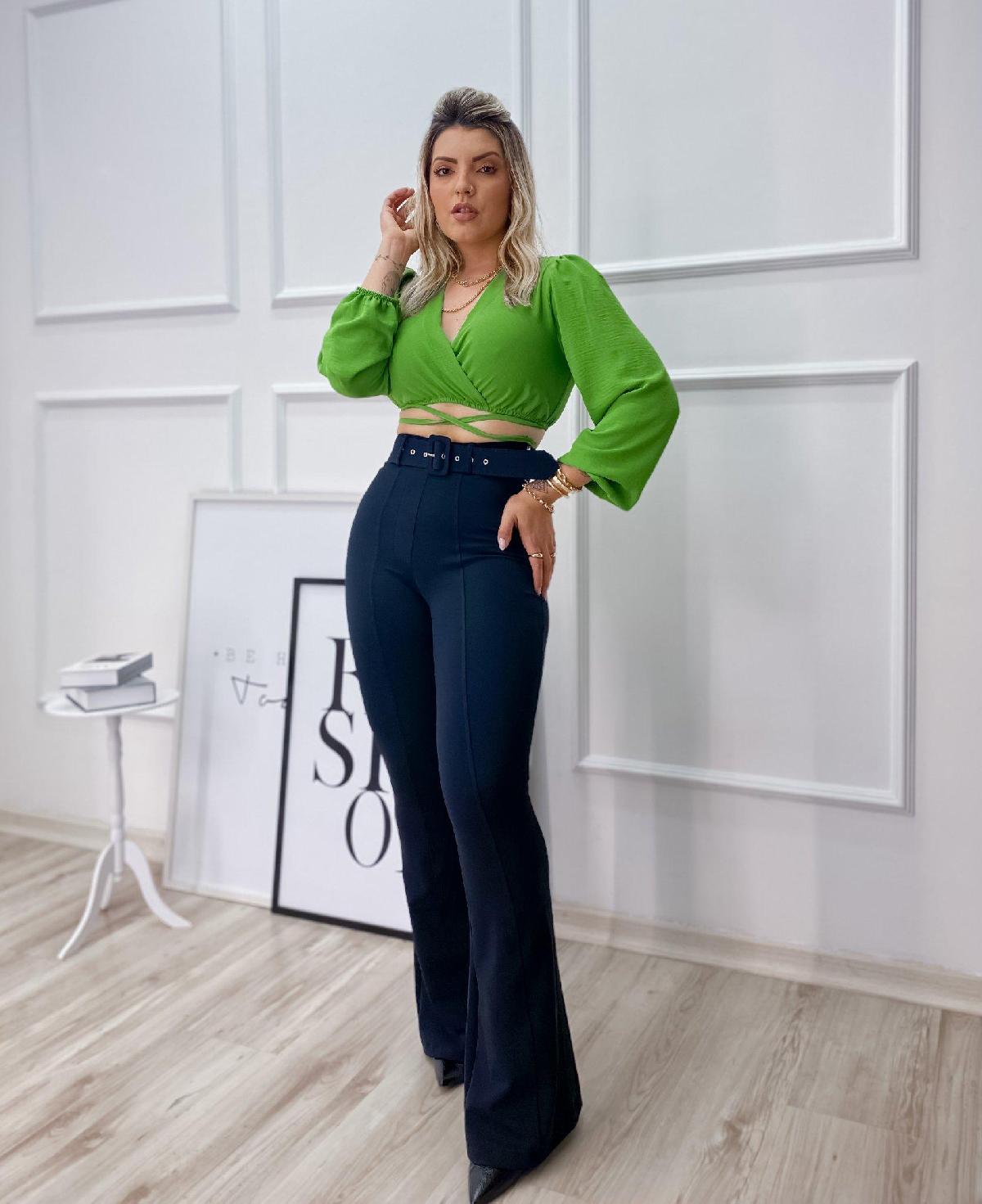 Foto do produto Calça Fem. Lolly Polly Preto