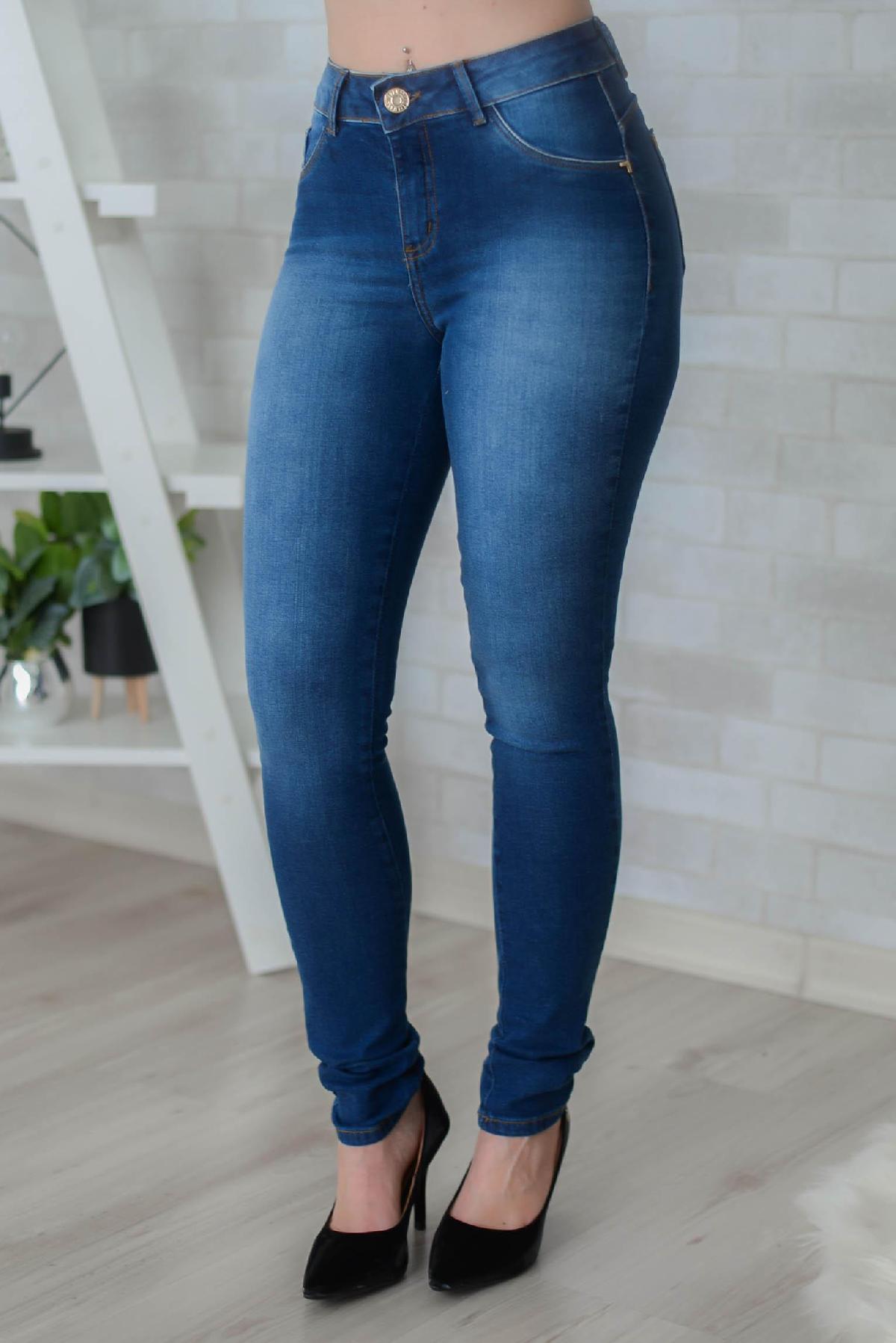 Foto do produto Calça Fem. Teezz Jeans Cós Médio Jeans