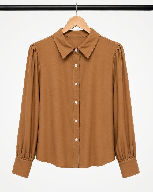 Foto do produto  Camisa Fem. Yunee   Marrom Claro