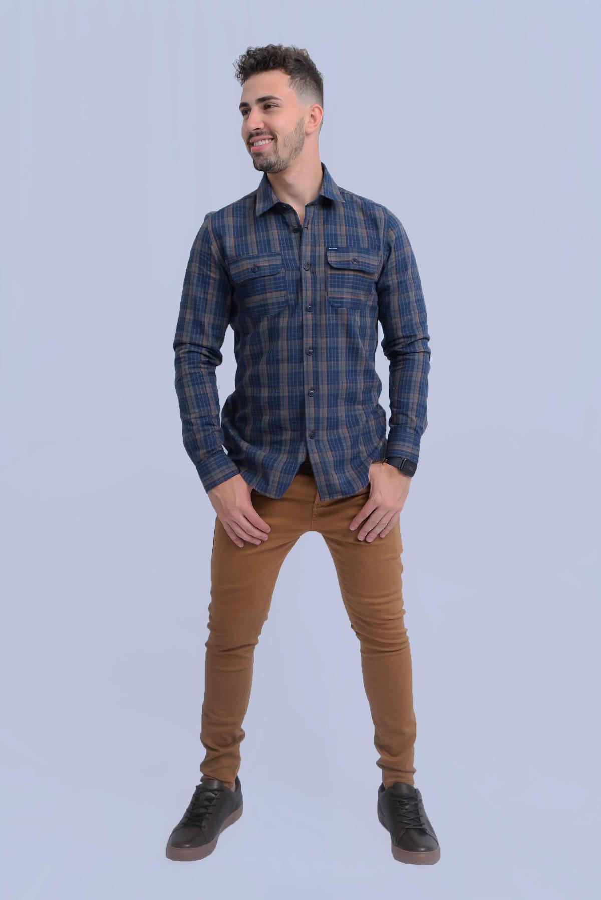 Foto do produto Camisa Masc. Deliz D29537 P Azul Marinho