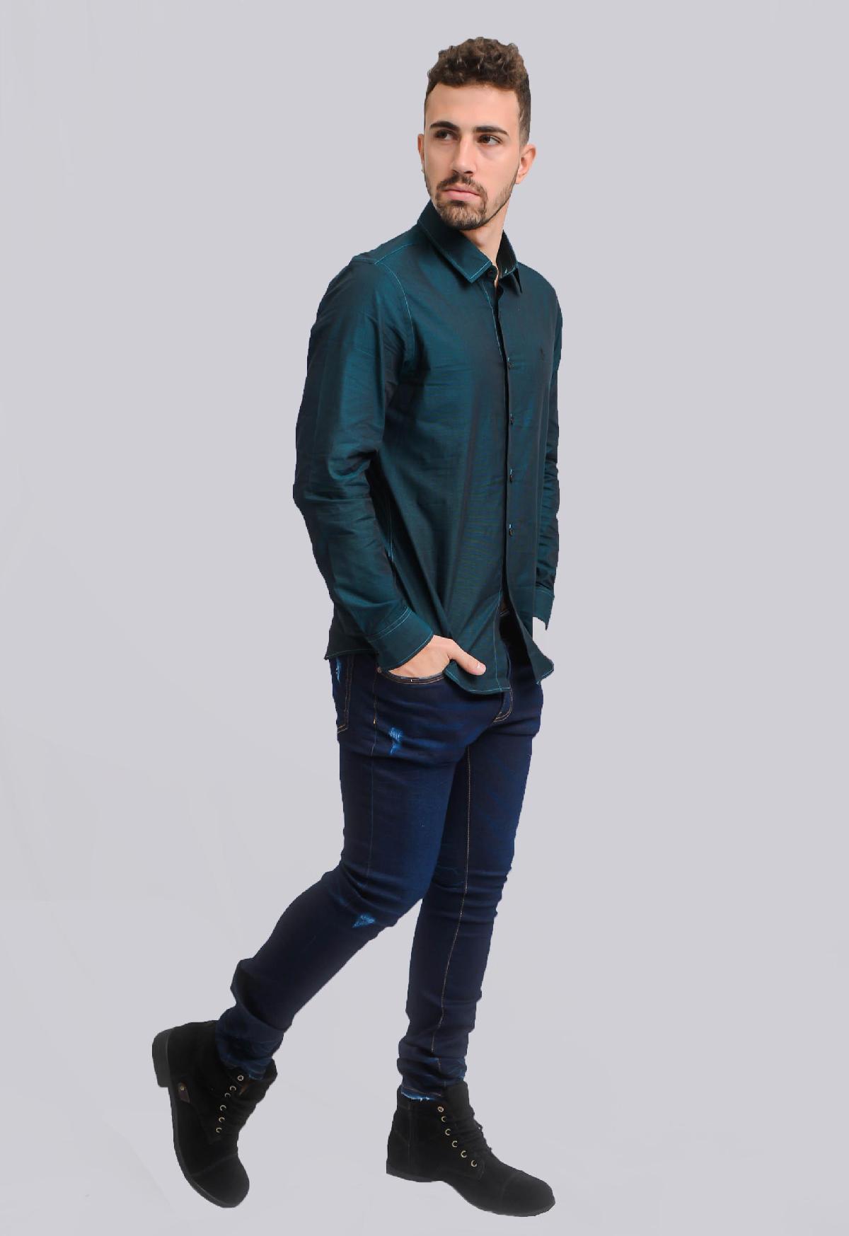 Foto do produto Camisa Masc. Deliz  D9012 Verde Escuro