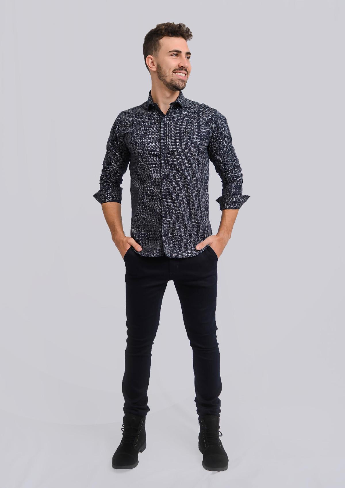 Foto do produto Camisa Masc. Six One Azul Marinho