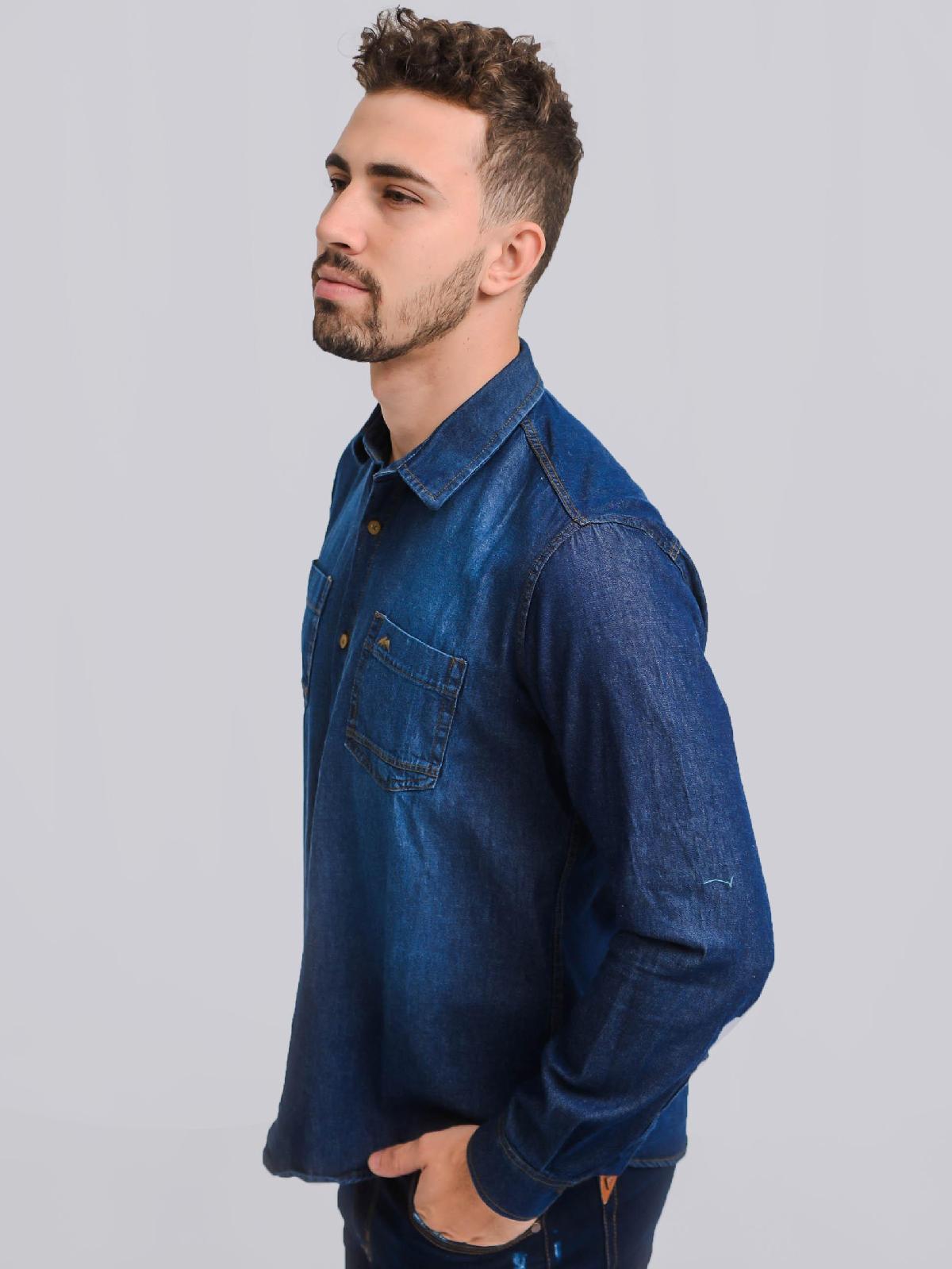 Foto do produto Camisa Masculina Mx-72 Jeans Escuro