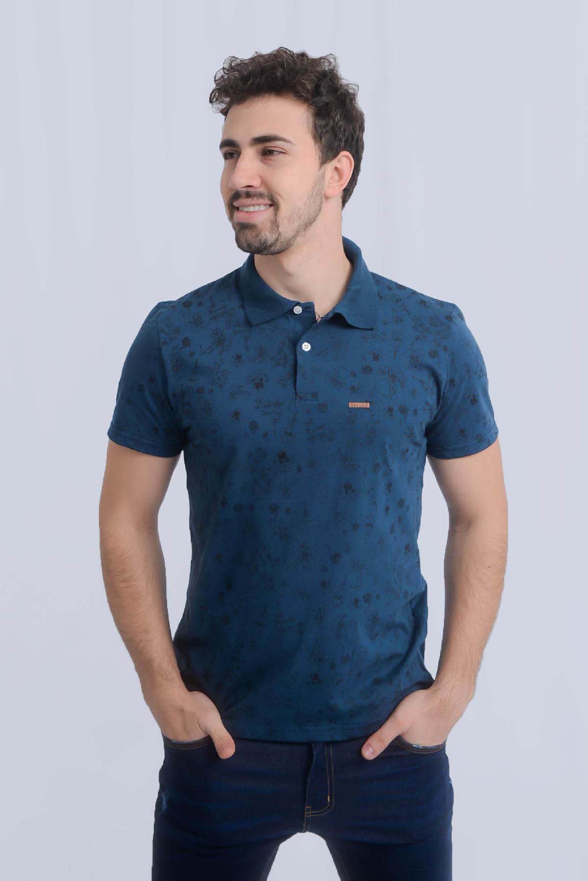 Foto do produto Camisa Polo Dominio Urbano Azul