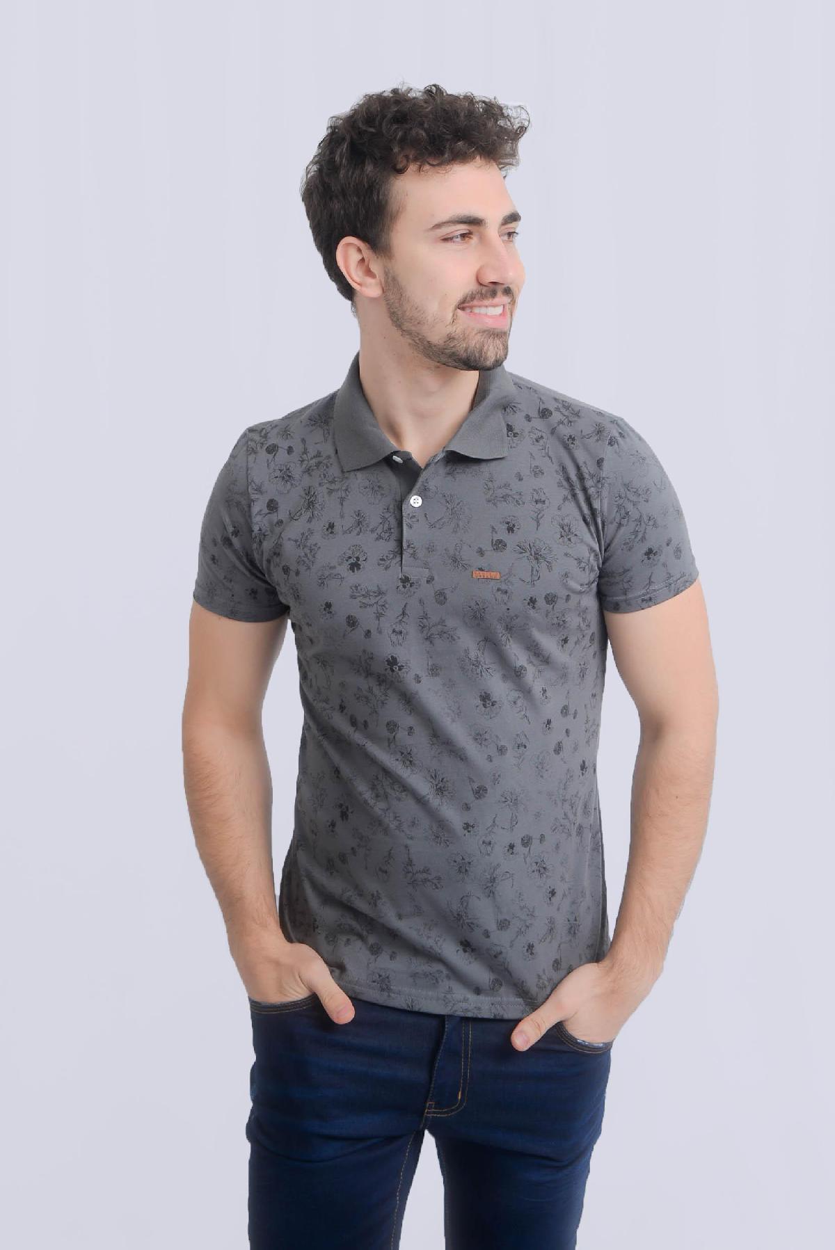 Foto do produto Camisa Polo Dominio Urbano Cinza
