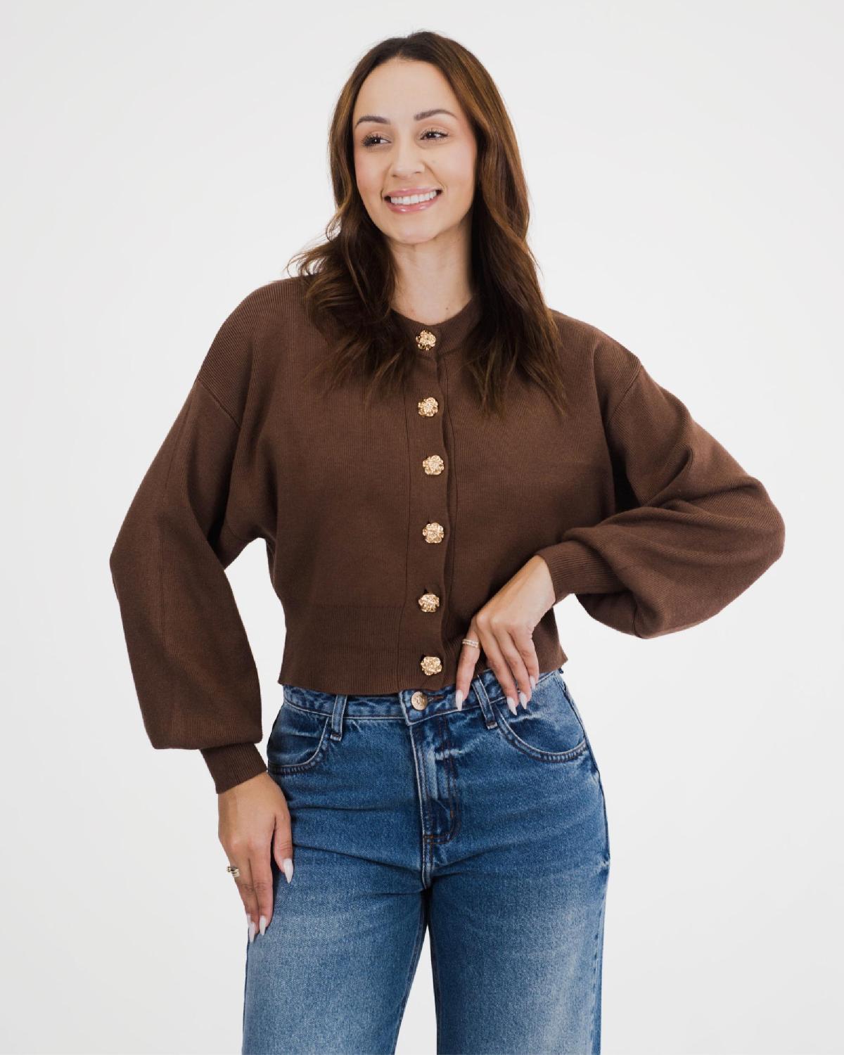 Foto do produto Cardigan Hely   Marrom
