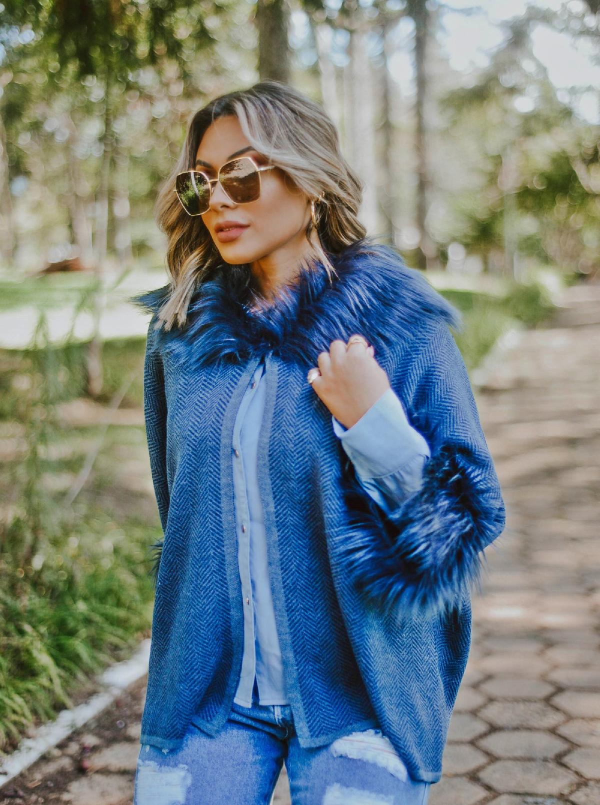 Foto do produto Casaco Fem. Theodora Azul Marinho