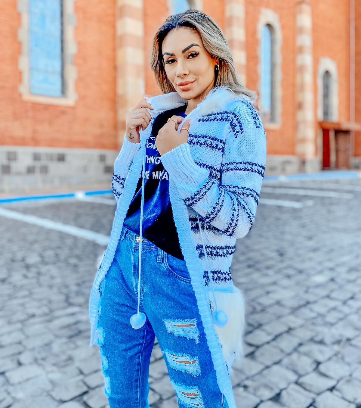 Foto do produto Casaco Fem. Top Orange Branco