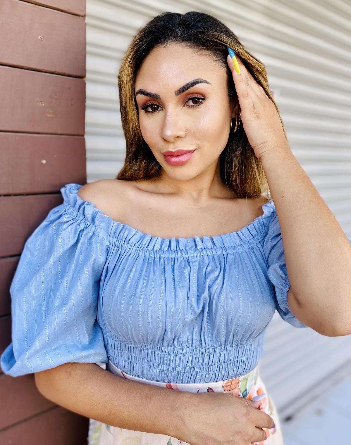 Foto do produto Cropped Anne Blanc Azul