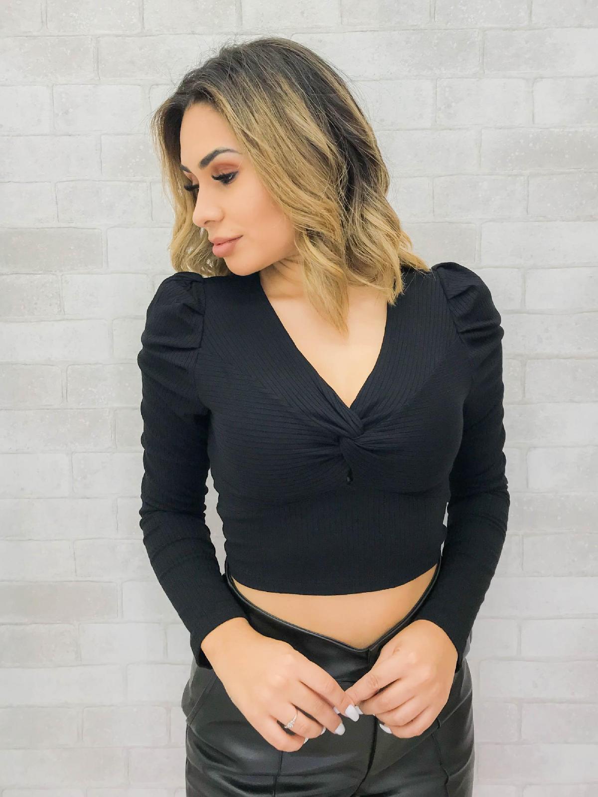 Foto do produto Cropped Deliz Preto