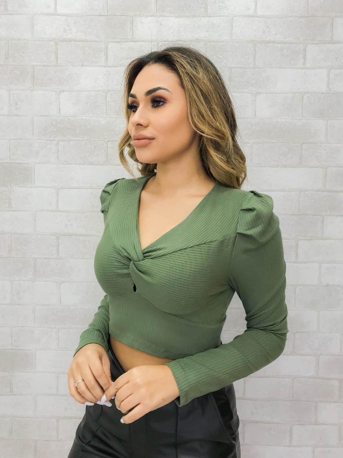 Foto do produto Cropped Deliz Verde Menta