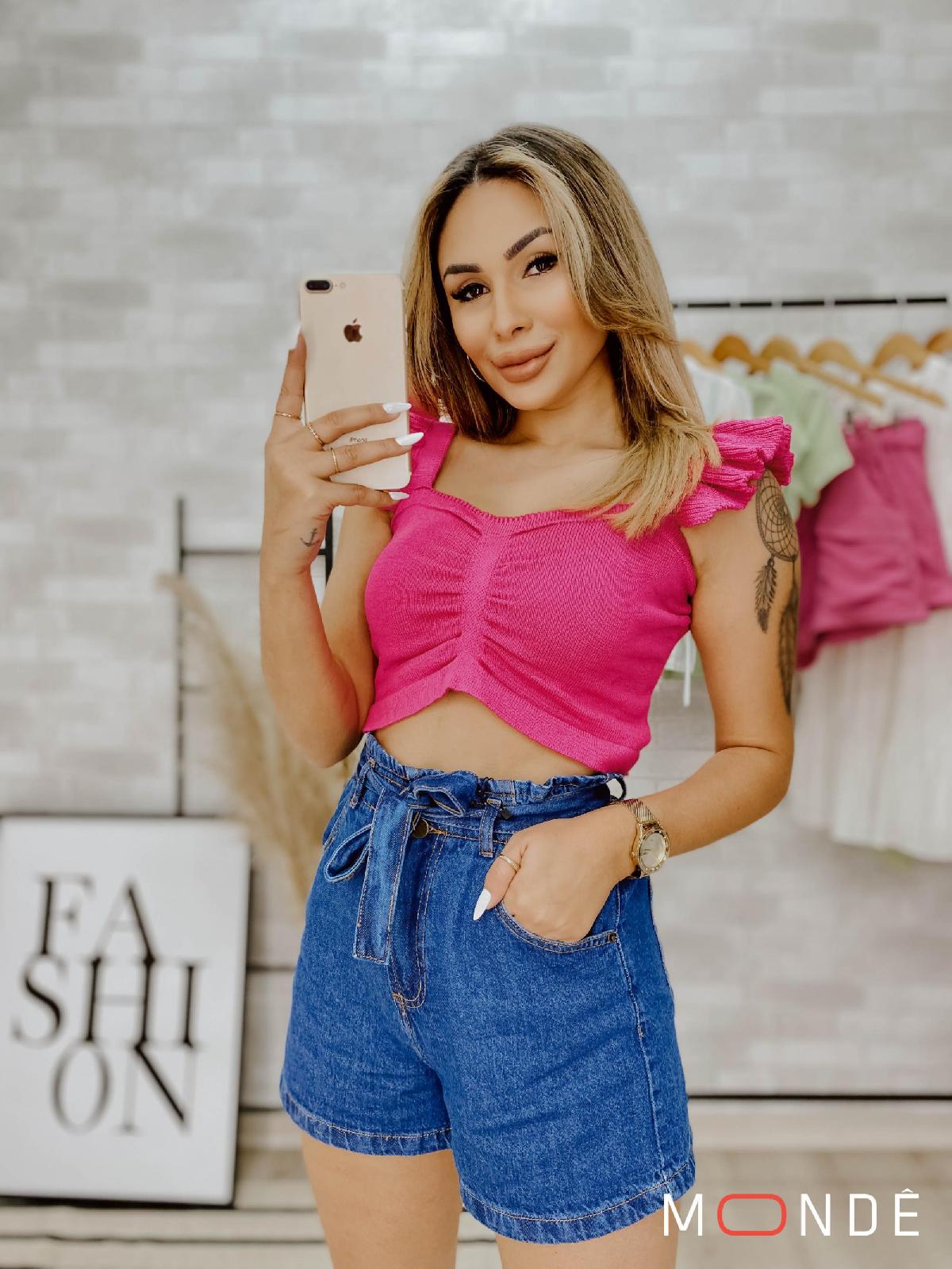 Foto do produto Cropped Feel Love Pink