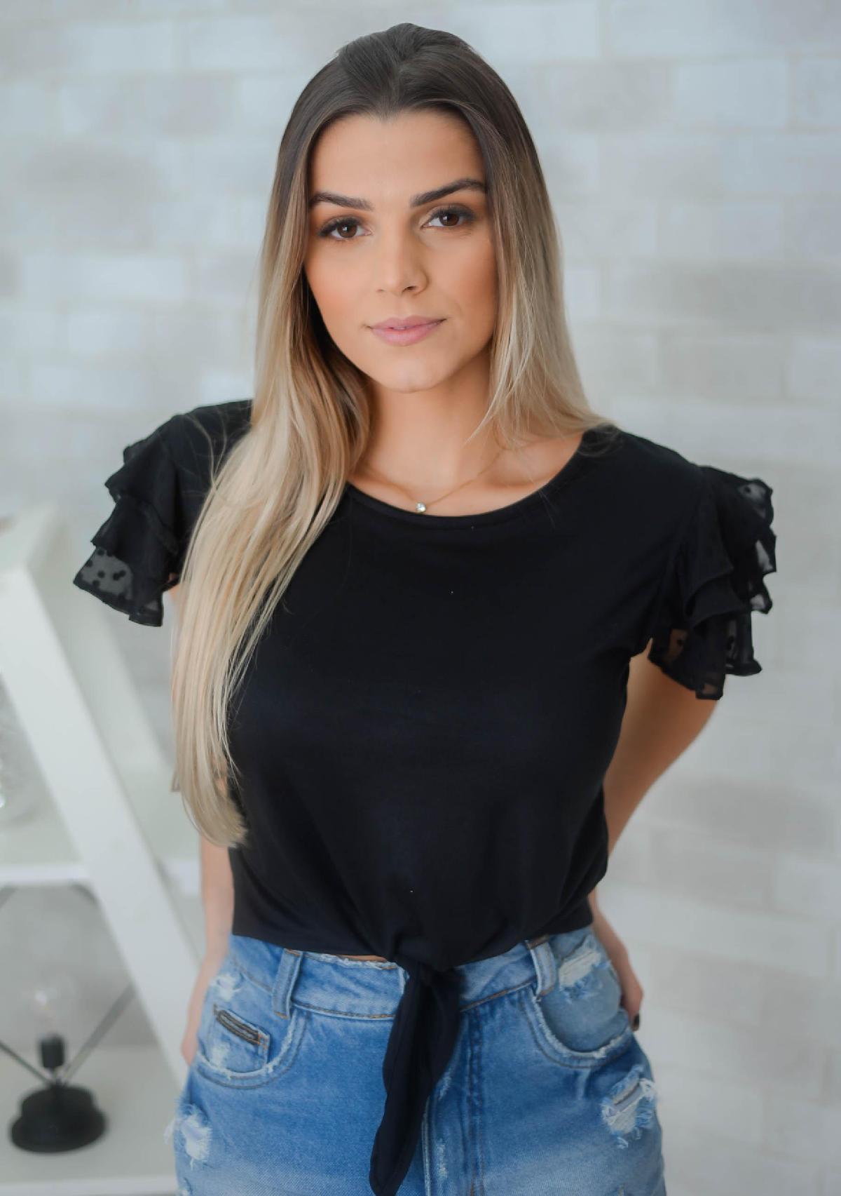 Foto do produto Cropped Jotatreis Preto