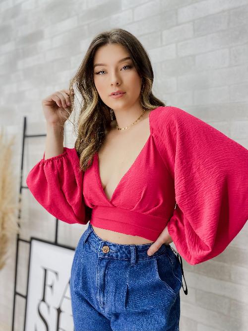 Foto do produto  Cropped Keyla Rosa Rosa