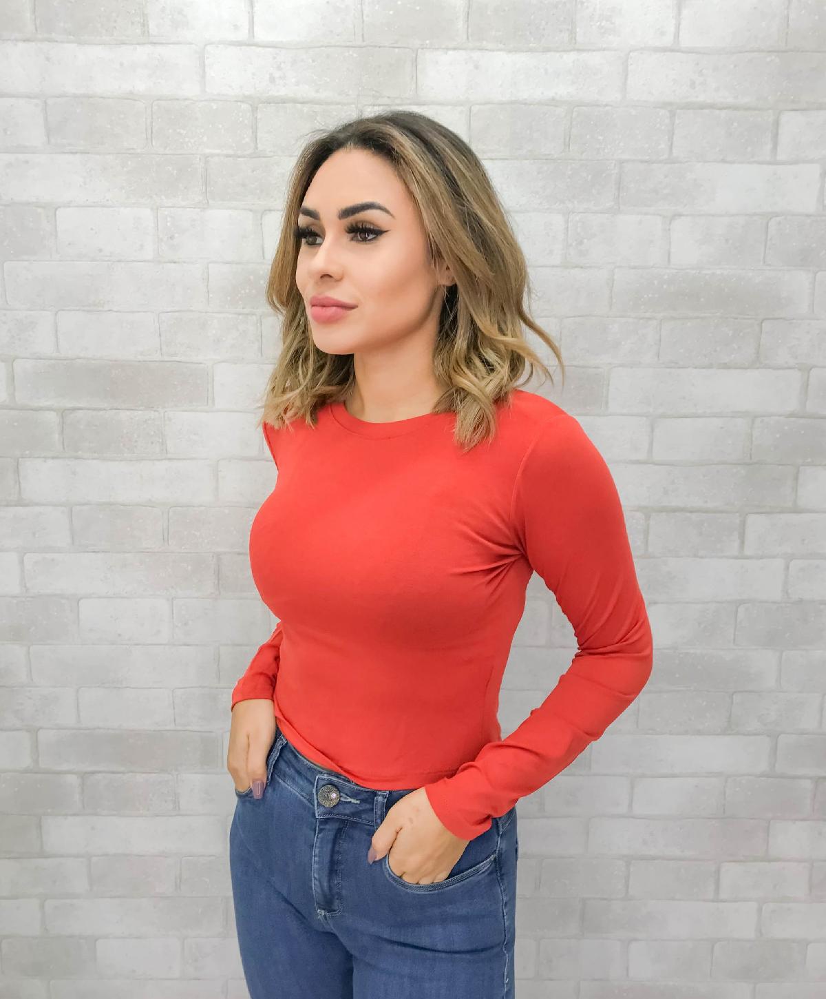 Foto do produto Cropped Linha Leve L3664 Laranja