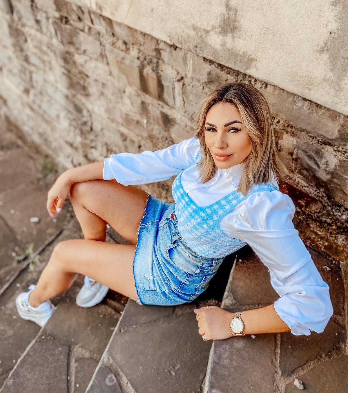 Foto do produto Cropped Top Orange Azul