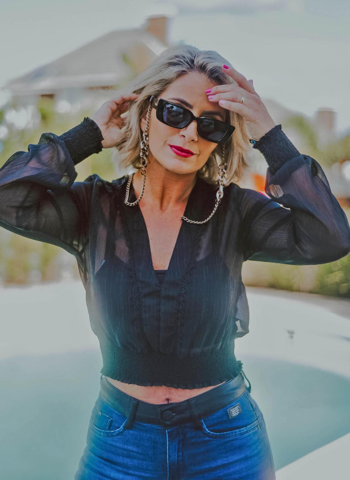 Foto do produto Cropped Yeskla Preto