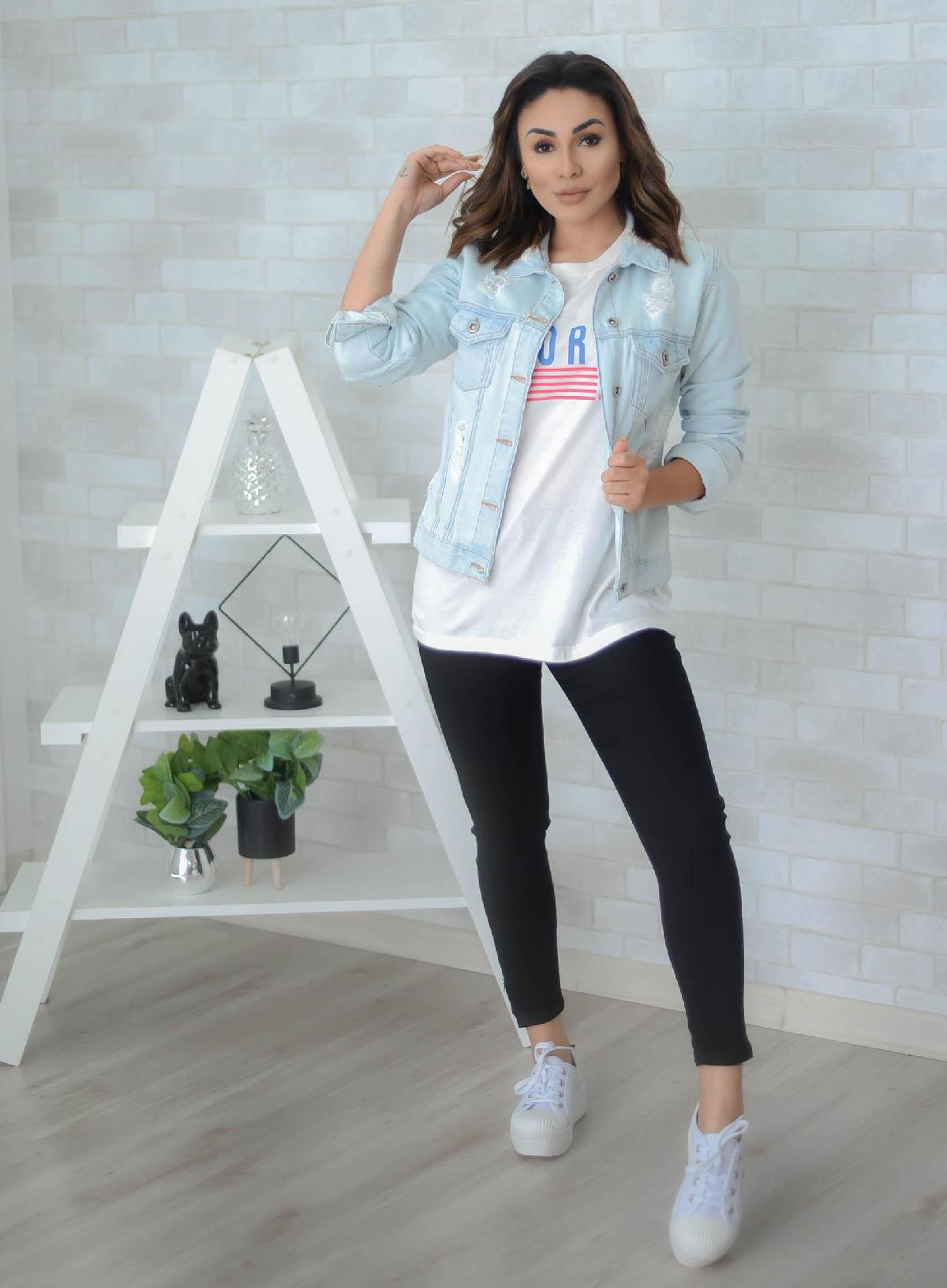 Foto do produto Jaqueta Dialogo Jeans Claro