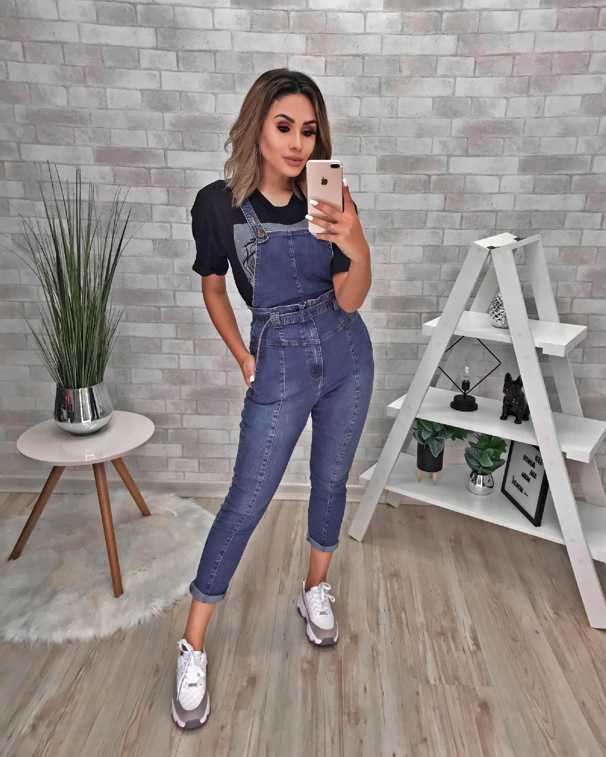 Foto do produto Jardineira Deliz  F22049 Jeans