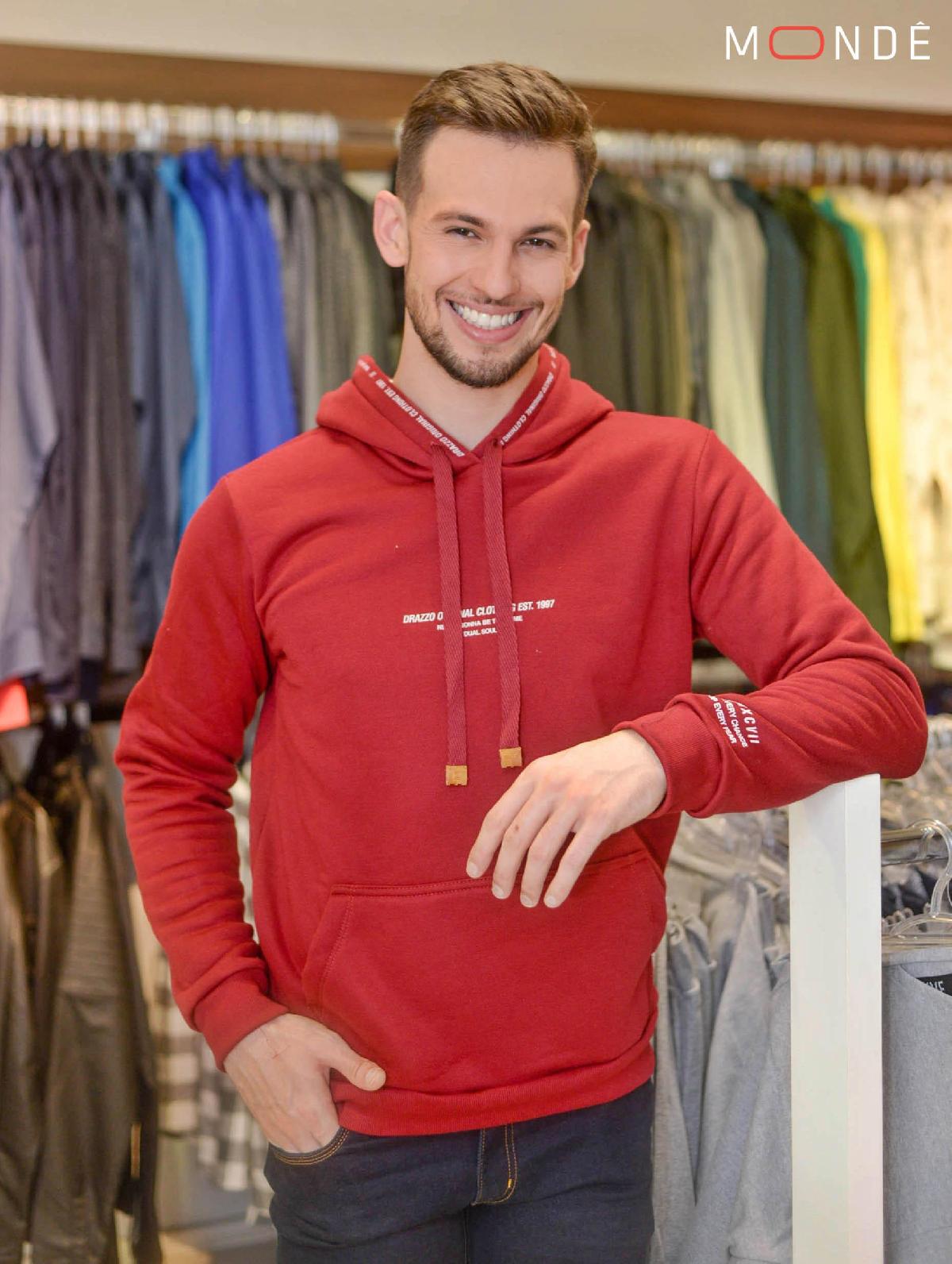 Foto do produto Moletom Masc. Drazzo Bordo