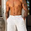 Foto do produto Bermuda Masc. Six One Linho Skinny Off White