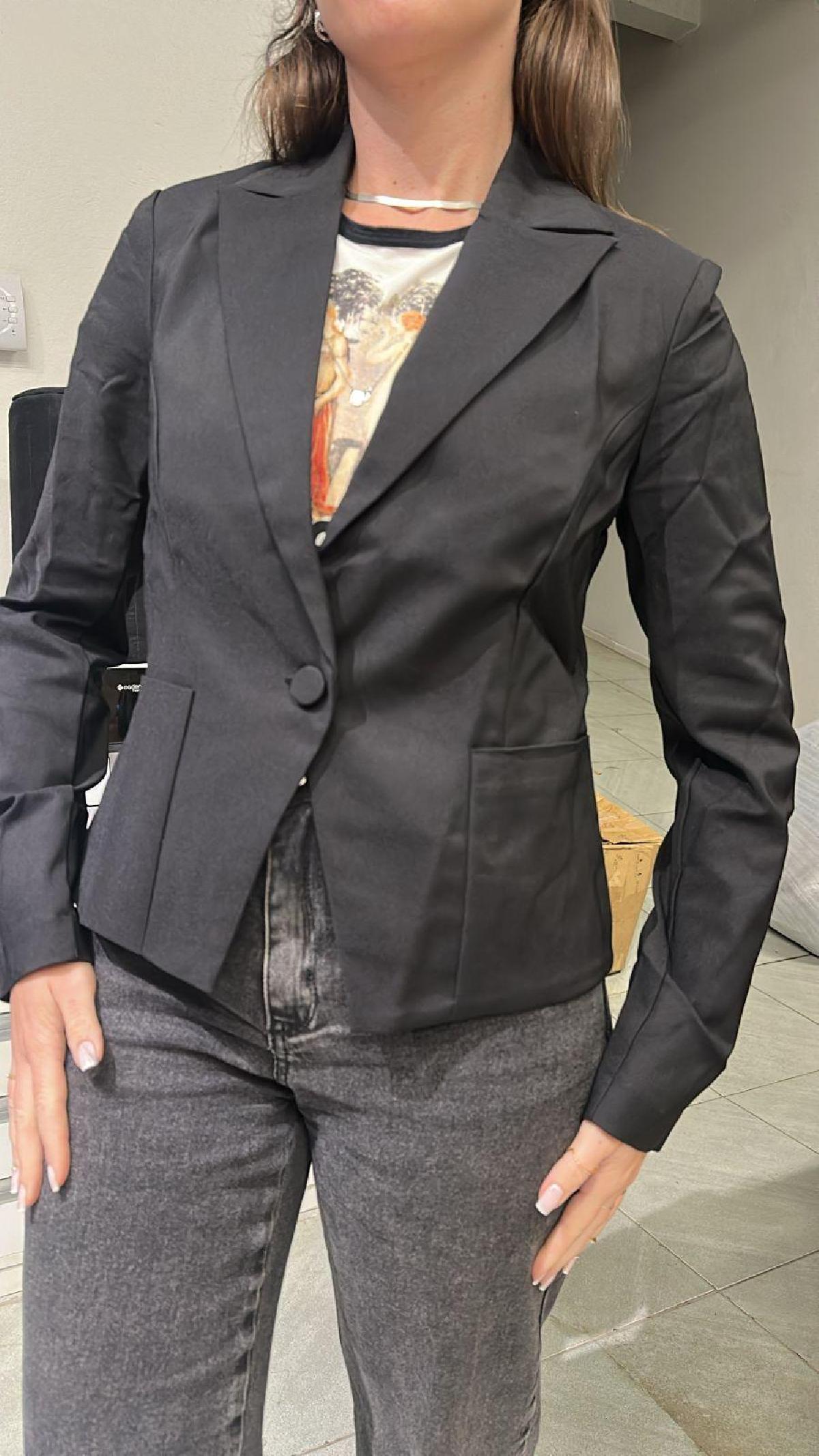 Foto do produto Blaser Fem. Deliz Preto Preto