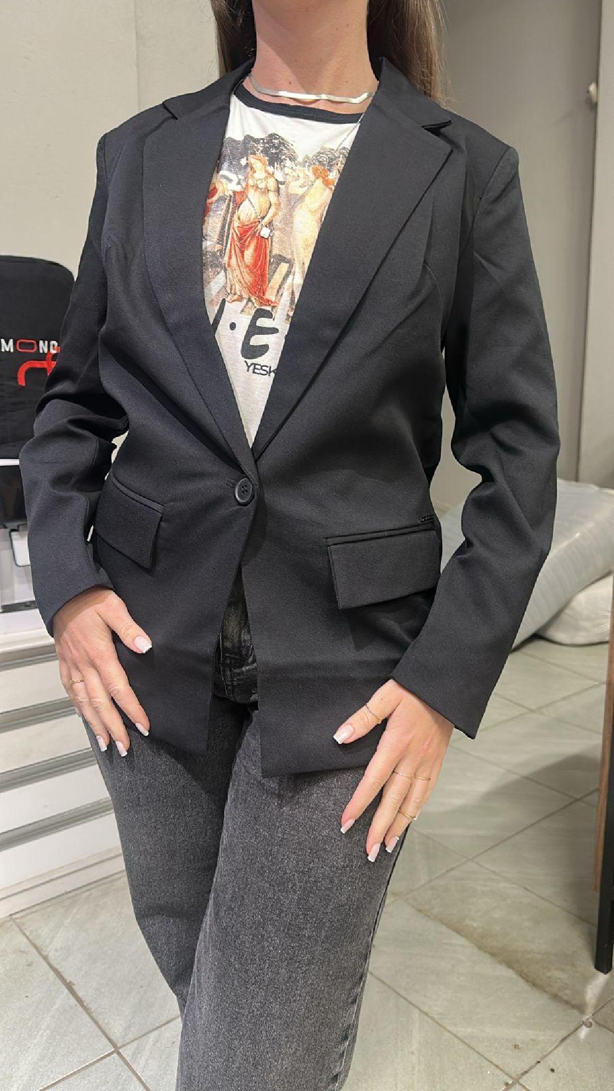 Foto do produto Blaser Fem. Deliz Preto Preto