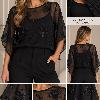 Foto do produto Blusa Anemone Transparente Ampla Preto
