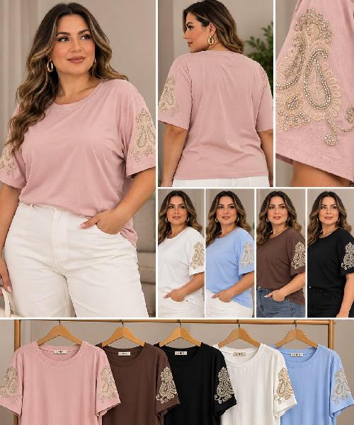 Foto do produto  Blusa Fang Aplicação T-shirt Preto