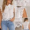 Foto do produto Blusa Heli Fashion Renda Regata Branco