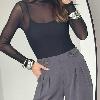 Foto do produto Blusa Leos Manga Longa Tule Preto
