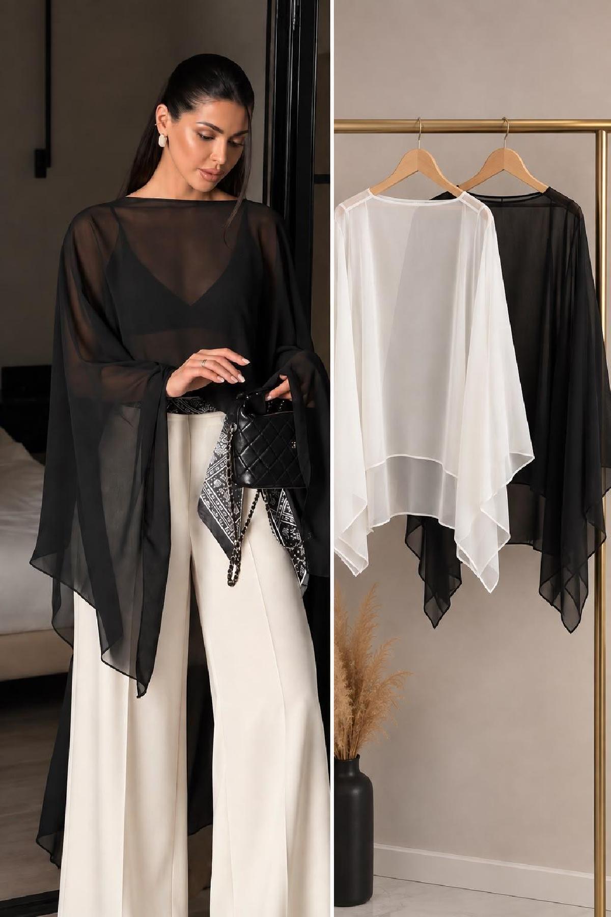 Foto do produto Blusa Unicorn Solta Transparente Preto