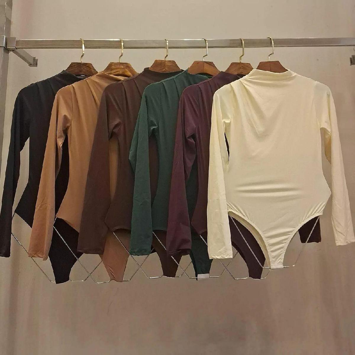 Foto do produto Body Anne Blanc Marrom F24562026 Manga Longa Marrom