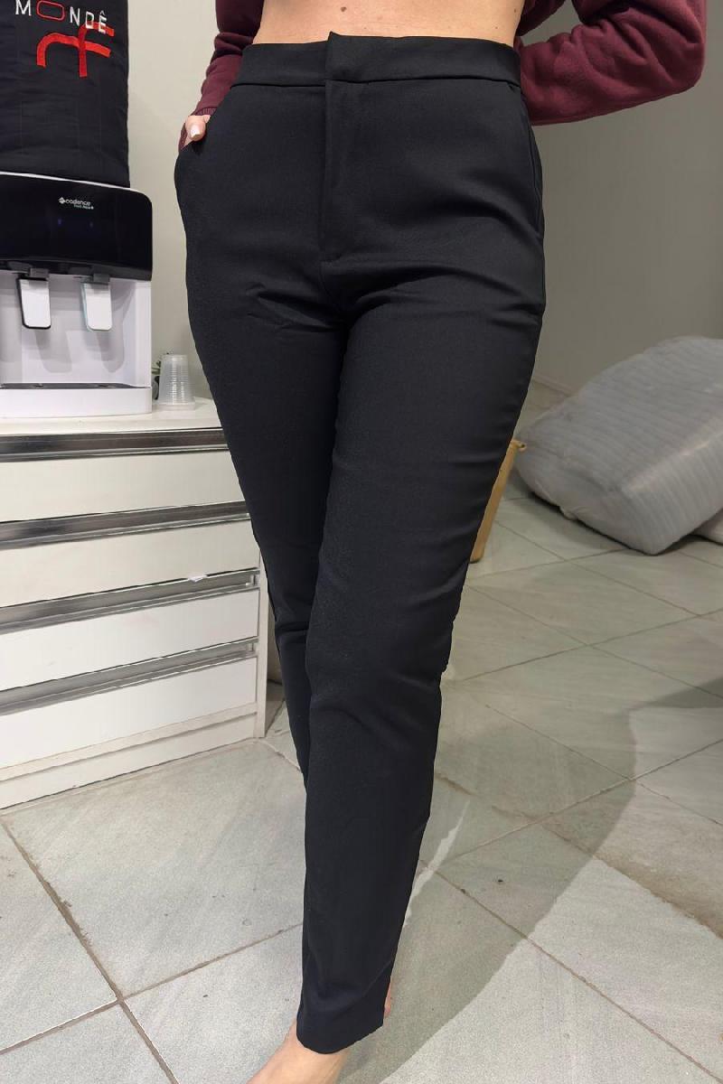 Foto do produto  Calça Alfaiataria Fe Deliz Preto Preto