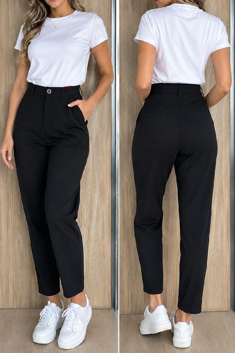 Foto do produto  Calça Alfaiataria Fe Teezz Bolso Faca Preto