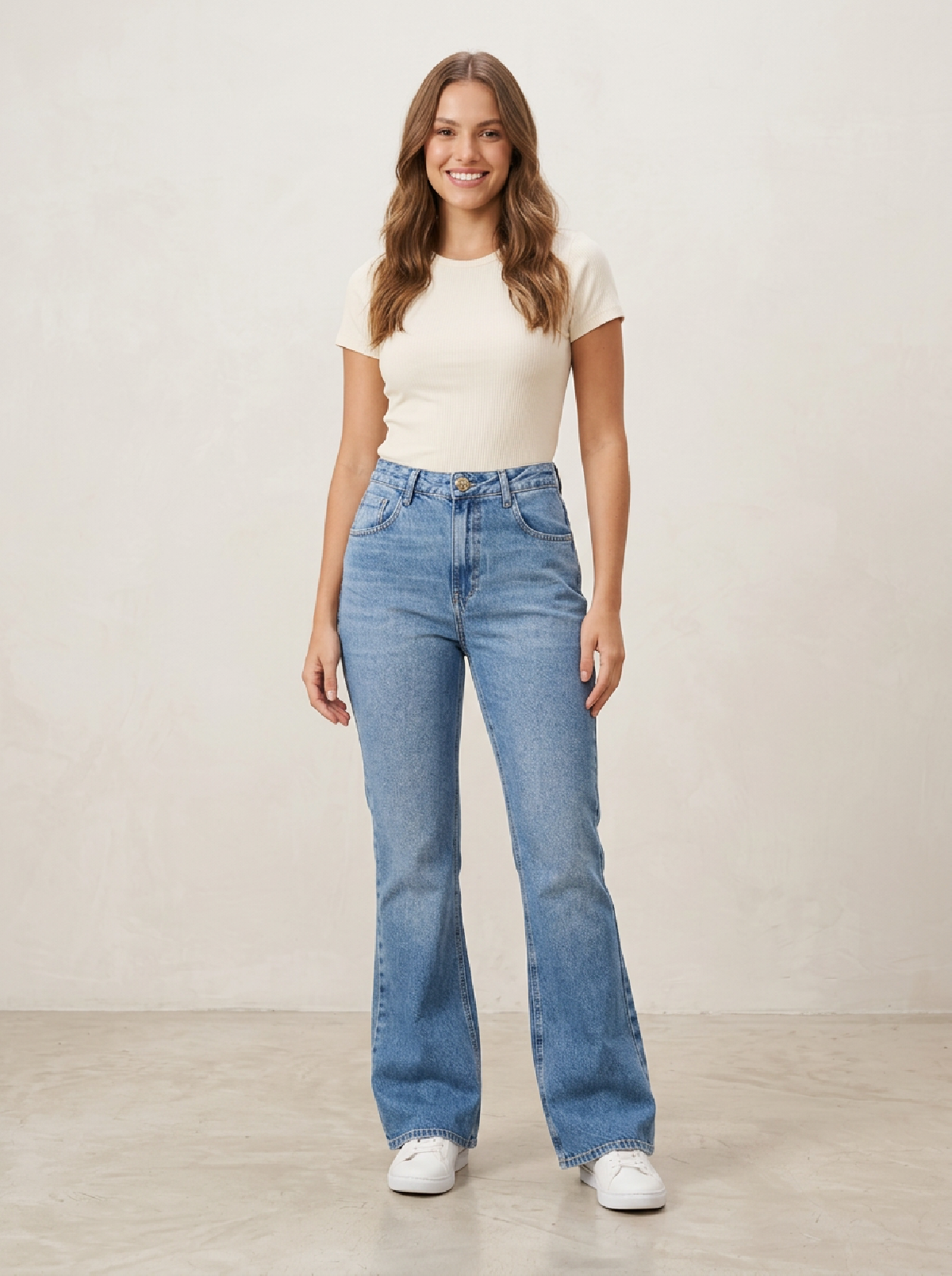 Foto do produto Calça Fem Deliz Agata Flare Jeans