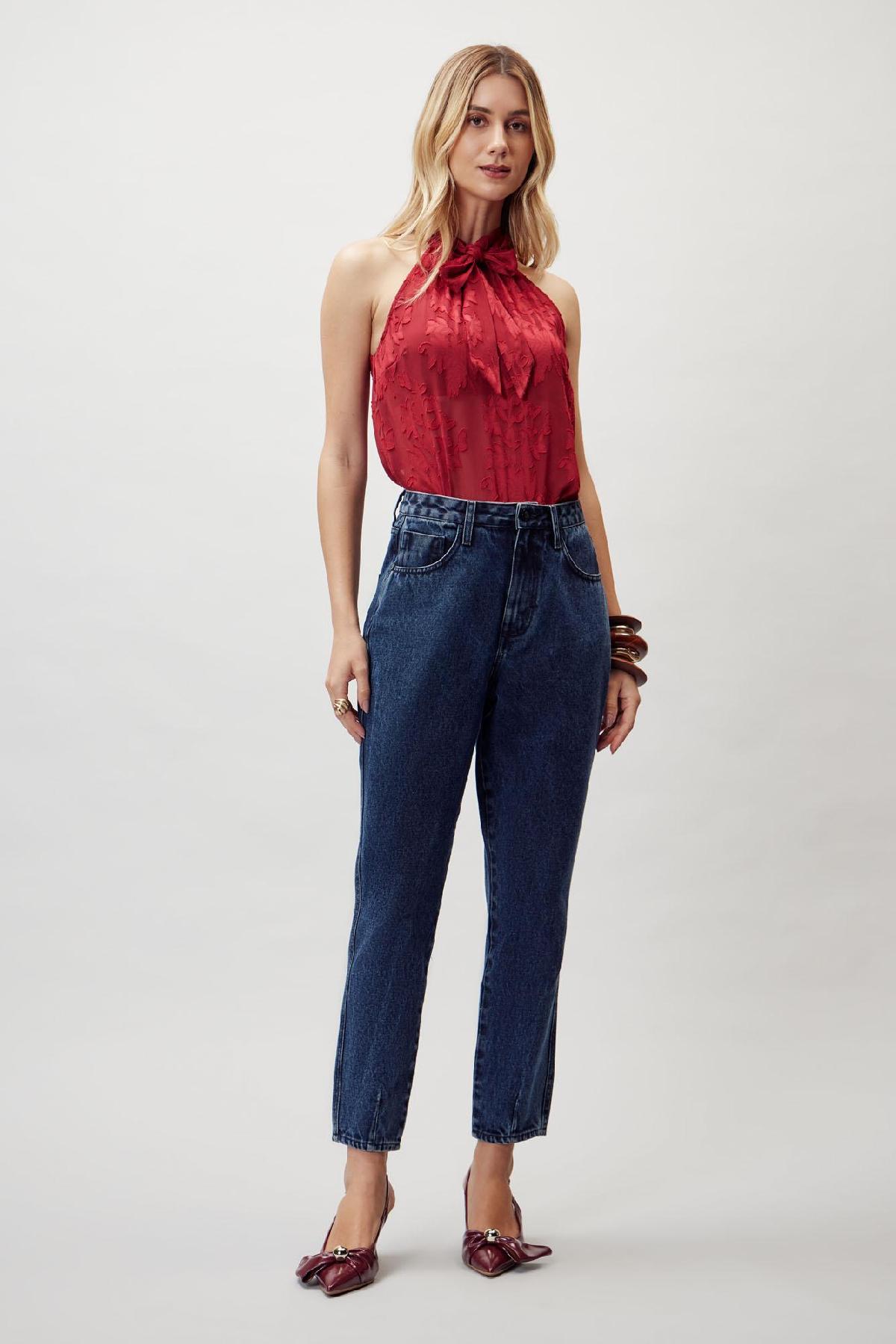 Foto do produto Calça Fem Deliz Jeans Escuro Jeans Escuro