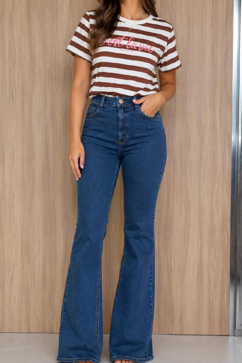 Foto do produto  Calça Fem Deliz Turmalina Boot Cut Jeans